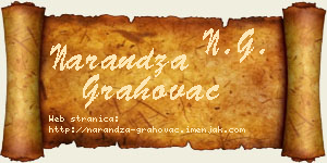 Narandža Grahovac vizit kartica